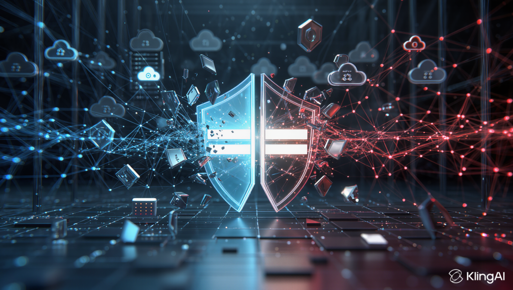 Visualización conceptual de credenciales digitales comprometidas permitiendo acceso no autorizado a entornos cloud corporativos.